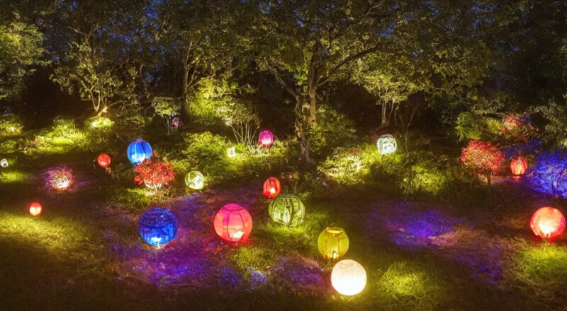 Få inspiration til haven med solcelle lanterner i forskellige farver og former